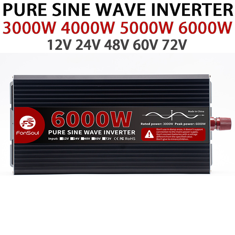 6000W, 5000W, 4000W, 3000W 순수  - Pure Sine Wave Inverter 5000W 48V 220V 리뷰 및 가격